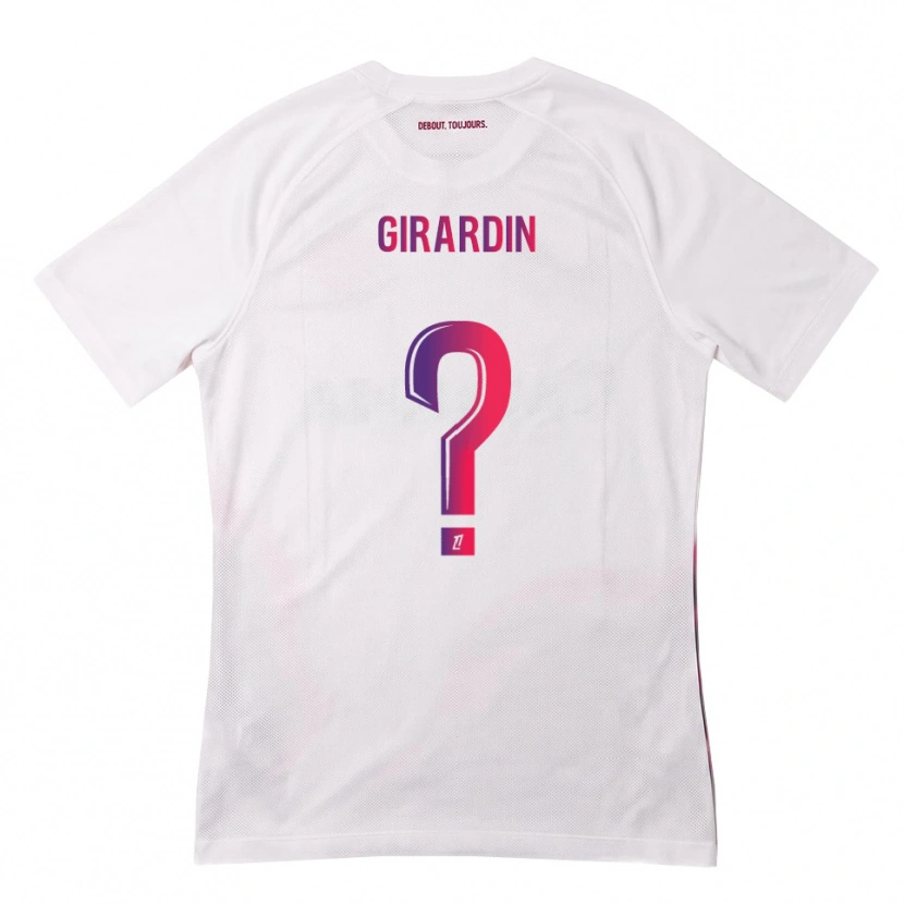 Danxen Uomo Maglia Elijah Girardin #0 Bianco Rosa Viola Kit Gara Away 2026/27 Maglietta