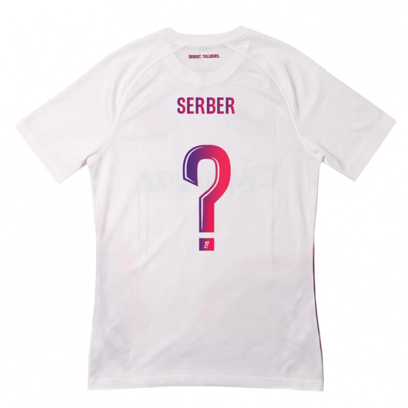 Danxen Uomo Maglia Kléri Serber #0 Bianco Rosa Viola Kit Gara Away 2026/27 Maglietta