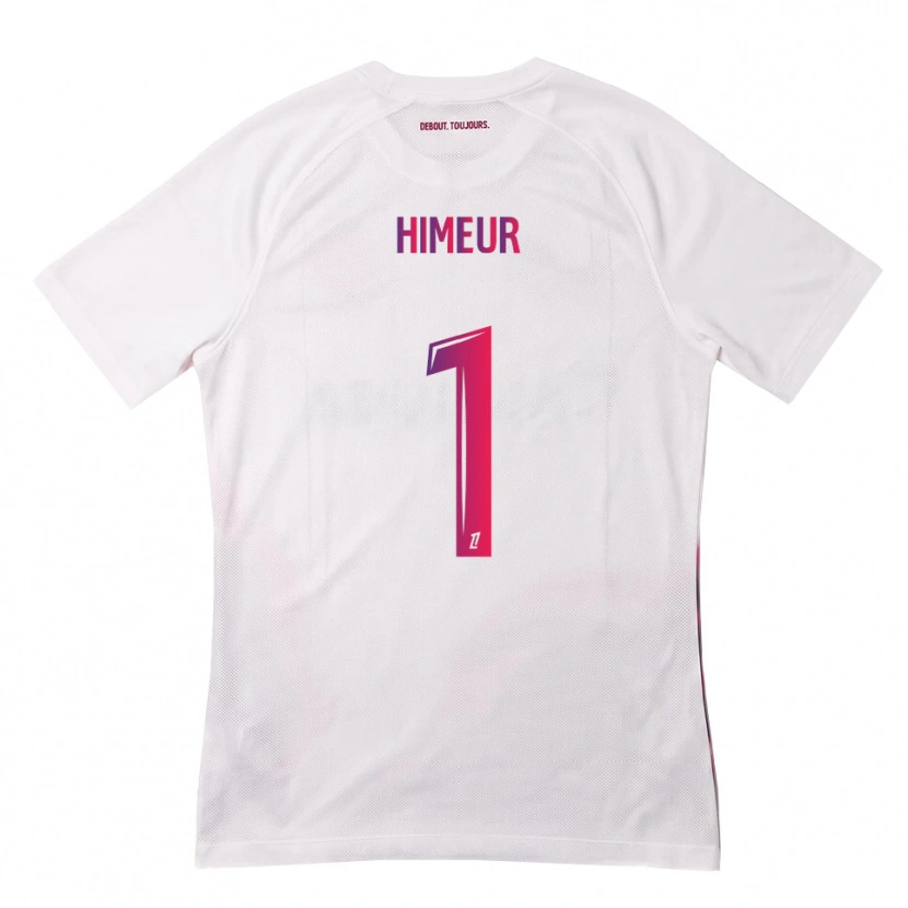 Danxen Uomo Maglia Thomas Himeur #1 Bianco Rosa Viola Kit Gara Away 2026/27 Maglietta