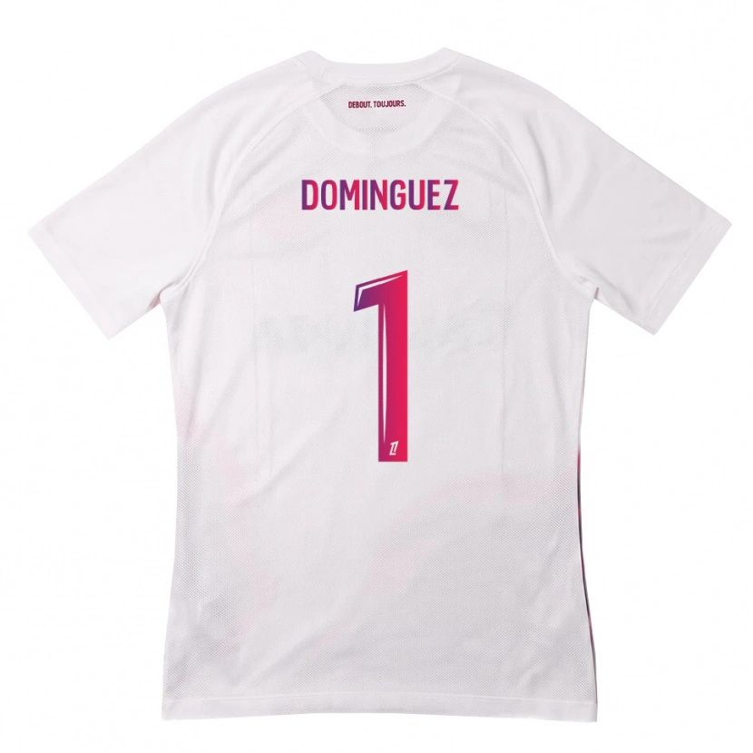 Danxen Uomo Maglia Álex Domínguez #1 Bianco Rosa Viola Kit Gara Away 2026/27 Maglietta