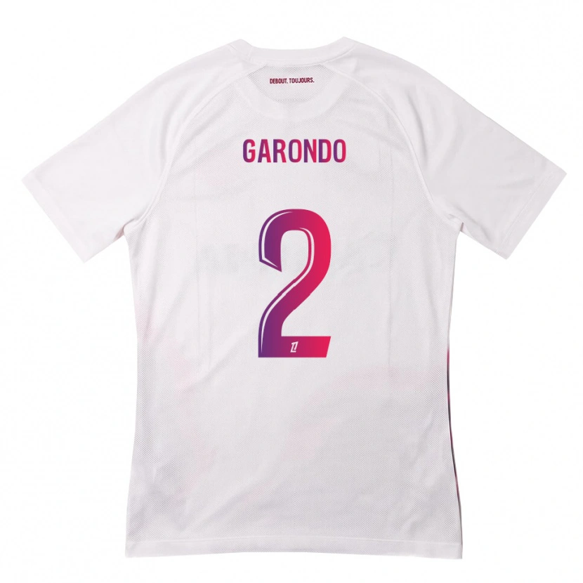 Danxen Uomo Maglia Thibaud Garondo #2 Bianco Rosa Viola Kit Gara Away 2026/27 Maglietta