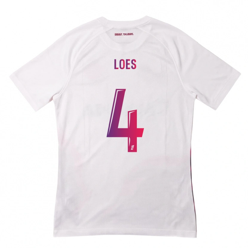 Danxen Uomo Maglia Wayan Loes #4 Bianco Rosa Viola Kit Gara Away 2026/27 Maglietta
