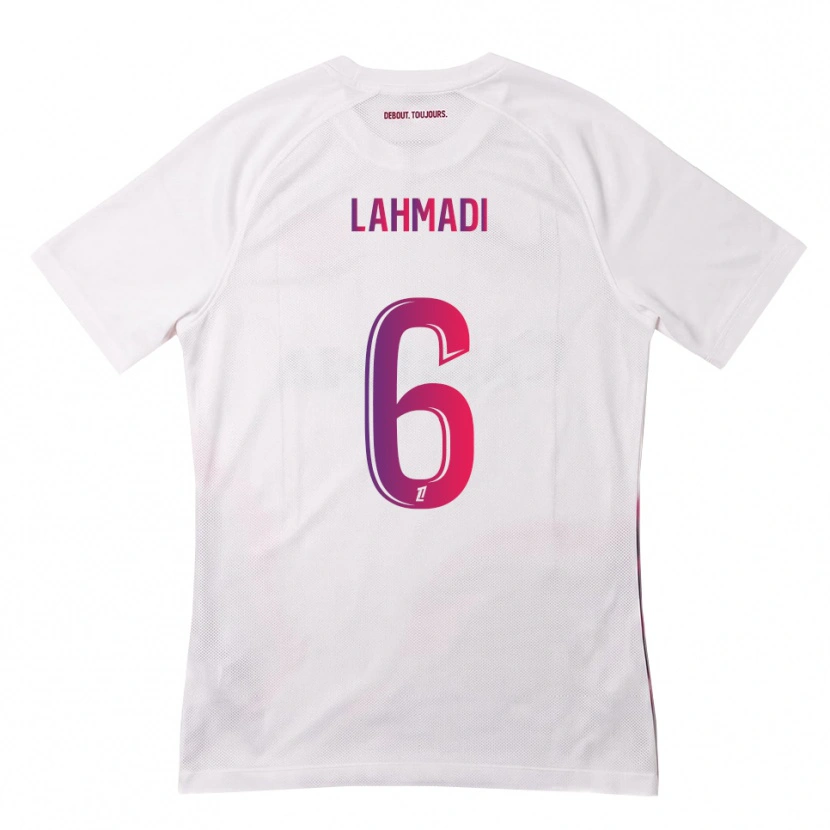 Danxen Uomo Maglia Noah Lahmadi #6 Bianco Rosa Viola Kit Gara Away 2026/27 Maglietta