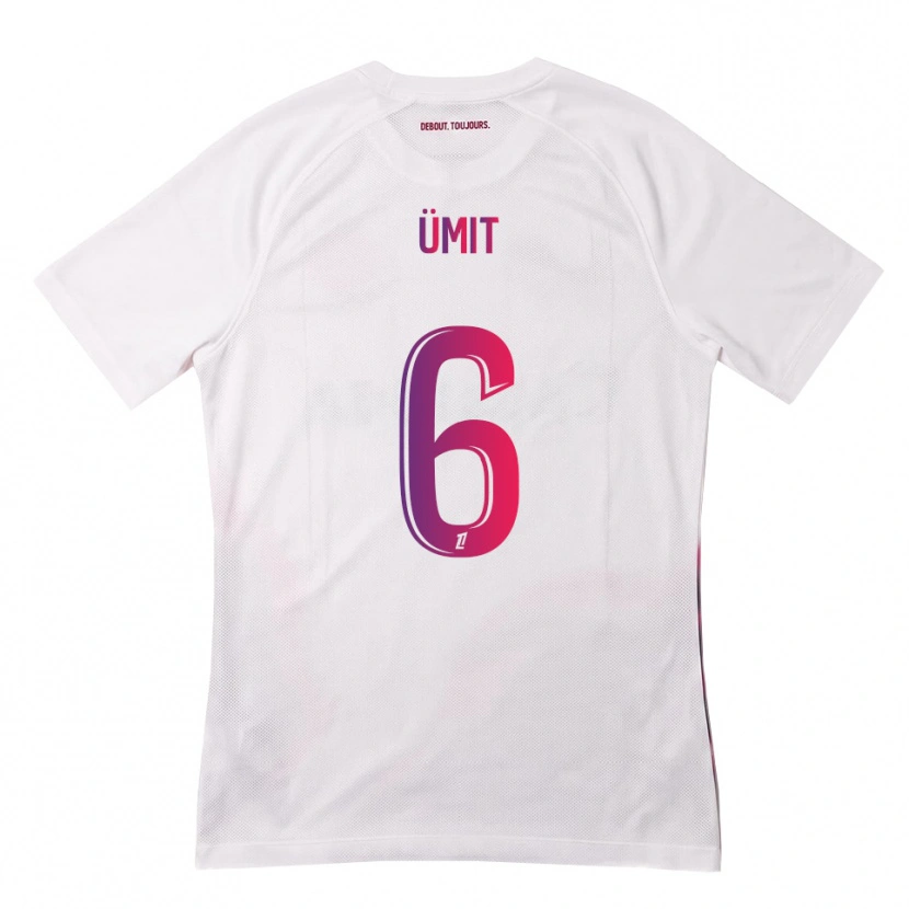 Danxen Uomo Maglia Ümit Akdağ #6 Bianco Rosa Viola Kit Gara Away 2026/27 Maglietta