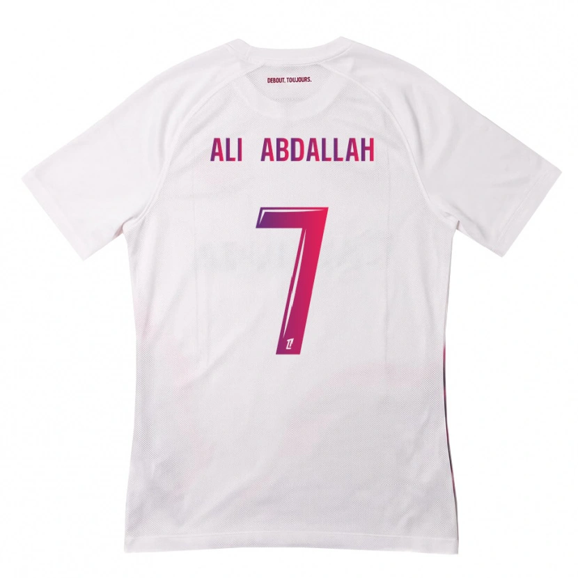 Danxen Uomo Maglia Nivine Ali Abdallah #7 Bianco Rosa Viola Kit Gara Away 2026/27 Maglietta