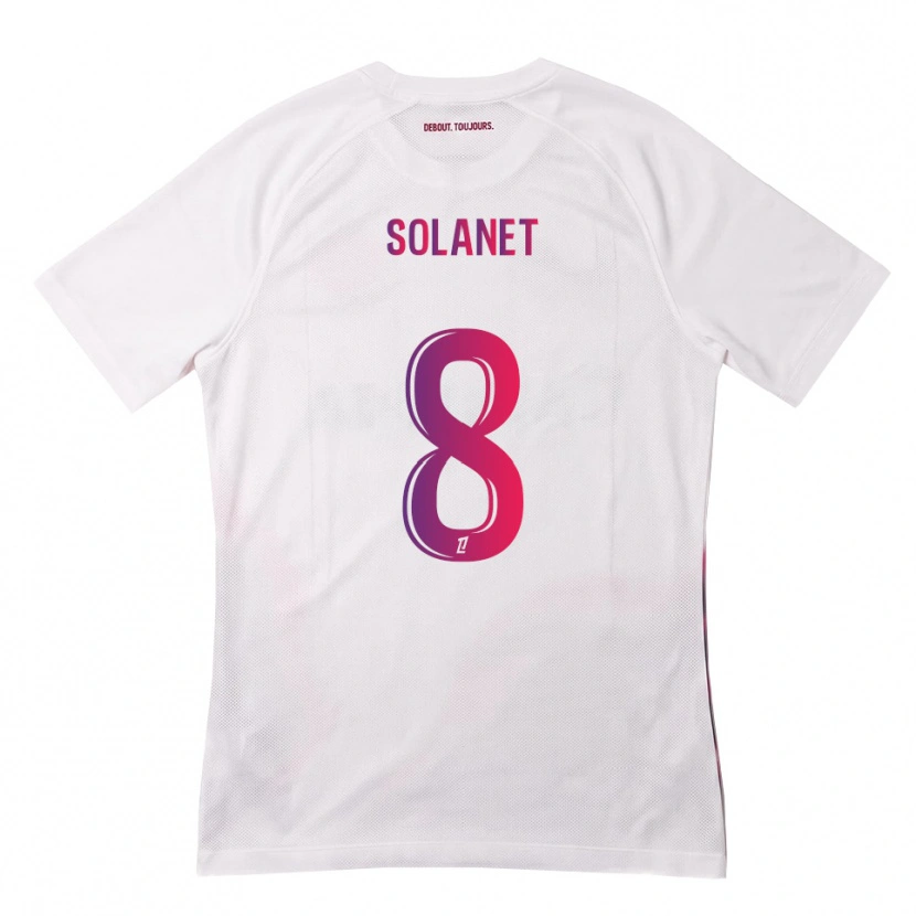 Danxen Uomo Maglia Tatiana Solanet #8 Bianco Rosa Viola Kit Gara Away 2026/27 Maglietta