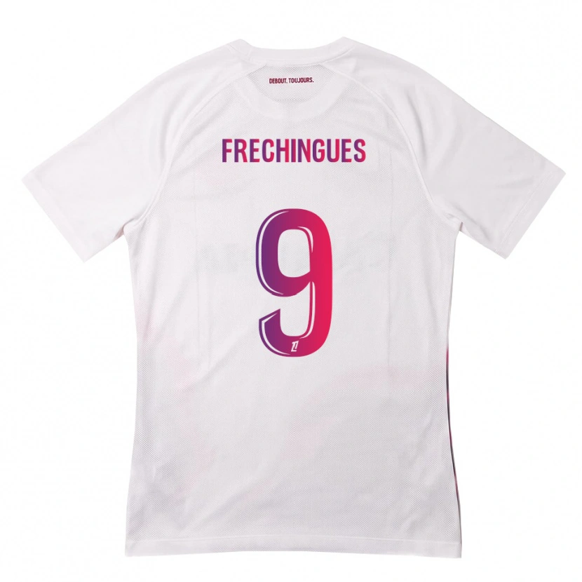 Danxen Uomo Maglia Léo Frechingues #9 Bianco Rosa Viola Kit Gara Away 2026/27 Maglietta