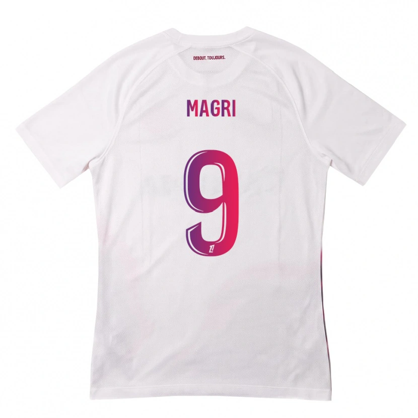 Danxen Uomo Maglia Frank Magri #9 Bianco Rosa Viola Kit Gara Away 2026/27 Maglietta