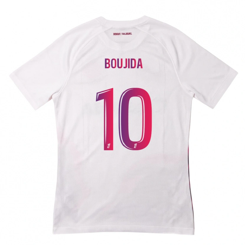 Danxen Uomo Maglia Hamza Boujida #10 Bianco Rosa Viola Kit Gara Away 2026/27 Maglietta