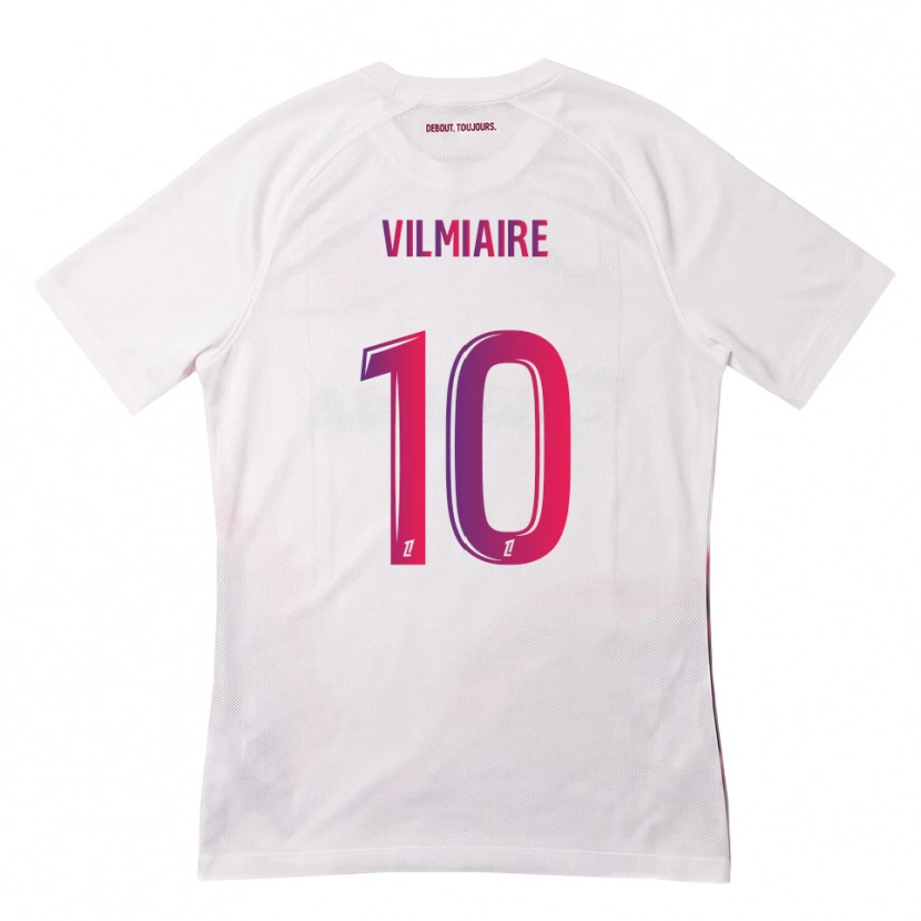 Danxen Uomo Maglia Kelly Vilmiaire #10 Bianco Rosa Viola Kit Gara Away 2026/27 Maglietta