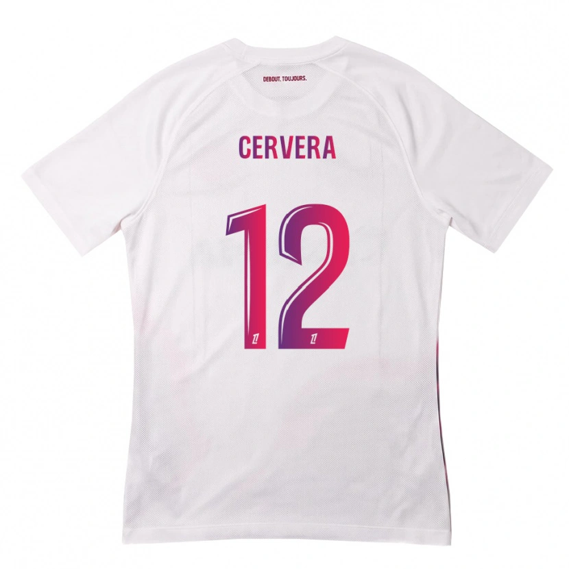 Danxen Uomo Maglia Laurianne Cervera #12 Bianco Rosa Viola Kit Gara Away 2026/27 Maglietta