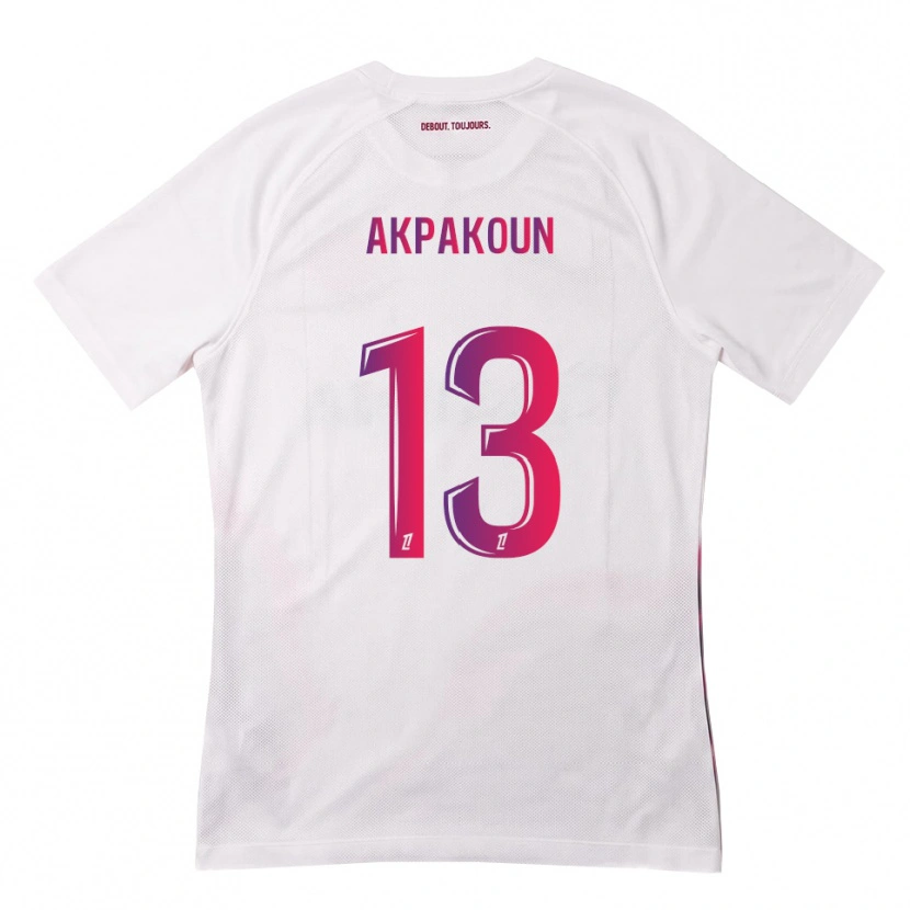 Danxen Uomo Maglia Noé Akpakoun #13 Bianco Rosa Viola Kit Gara Away 2026/27 Maglietta
