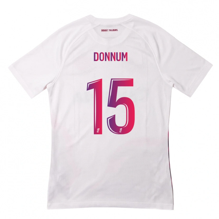Danxen Uomo Maglia Aron Dønnum #15 Bianco Rosa Viola Kit Gara Away 2026/27 Maglietta