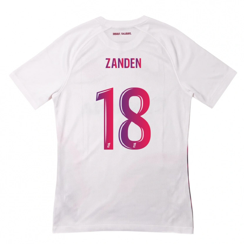 Danxen Uomo Maglia Oliver Zandén #18 Bianco Rosa Viola Kit Gara Away 2026/27 Maglietta