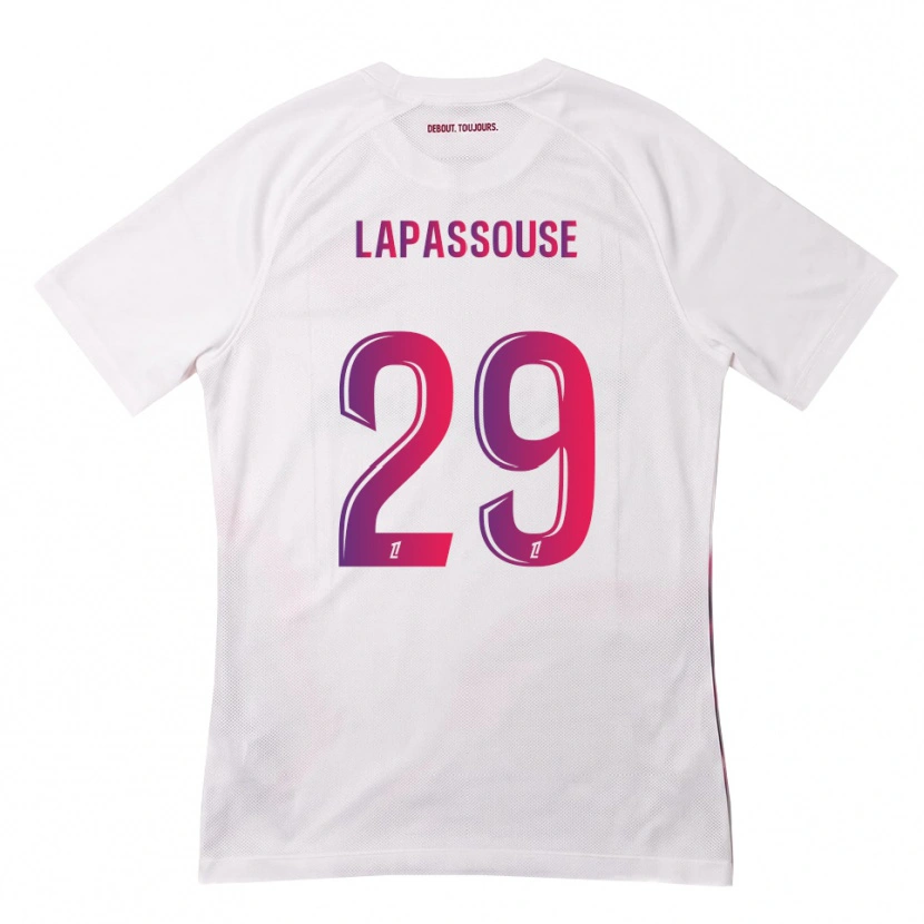 Danxen Uomo Maglia Louna Lapassouse #29 Bianco Rosa Viola Kit Gara Away 2026/27 Maglietta