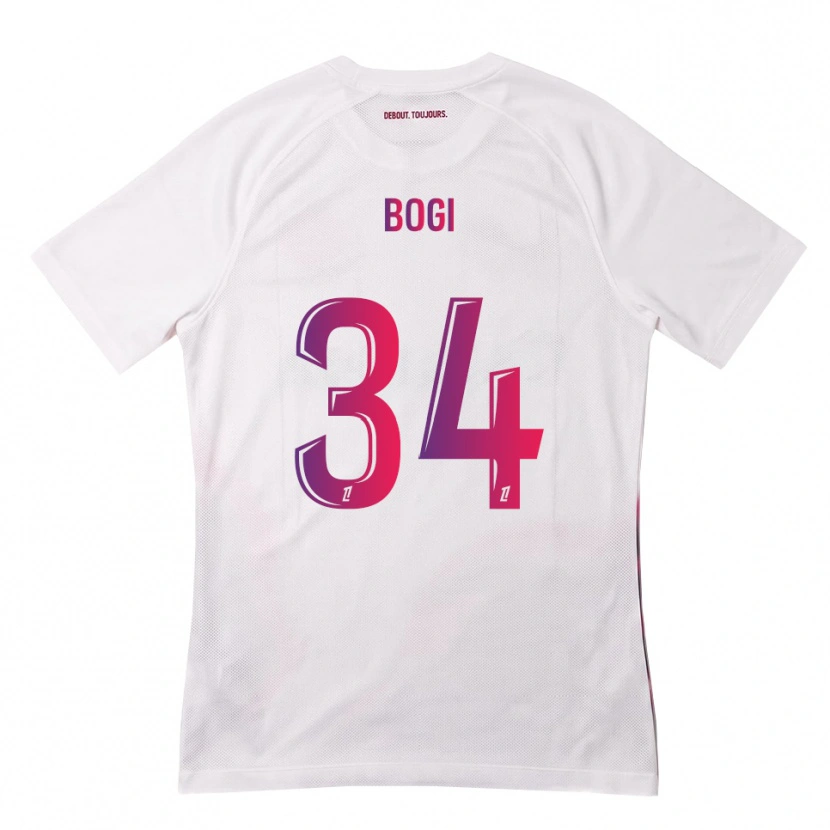 Danxen Uomo Maglia Fiona Bogi #34 Bianco Rosa Viola Kit Gara Away 2026/27 Maglietta