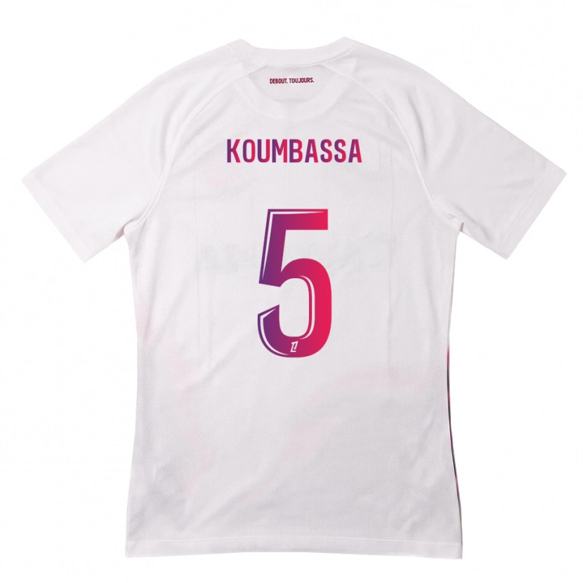 Danxen Uomo Maglia Seny Koumbassa #5 Bianco Rosa Viola Kit Gara Away 2026/27 Maglietta