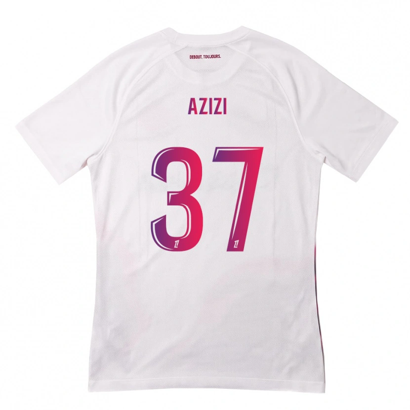 Danxen Uomo Maglia Ilyas Azizi #37 Bianco Rosa Viola Kit Gara Away 2026/27 Maglietta