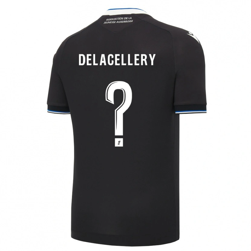 Danxen Uomo Maglia Coralie Delacellery #0 Nero Blu Bianco Kit Gara Away 2026/27 Maglietta
