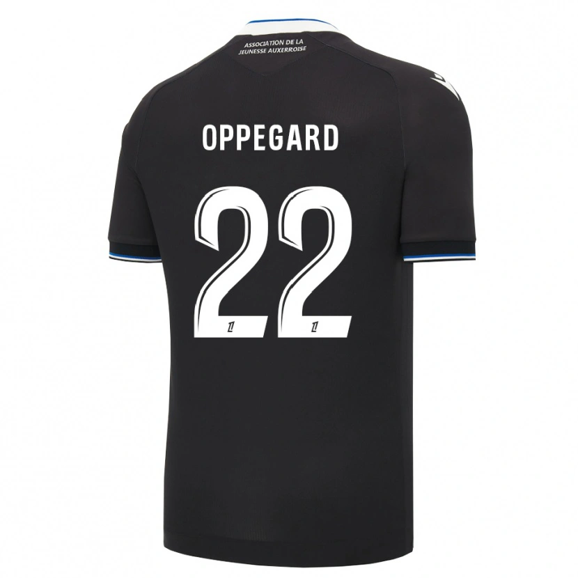 Danxen Uomo Maglia Fredrik Oppegård #22 Nero Blu Bianco Kit Gara Away 2026/27 Maglietta