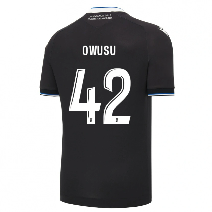 Danxen Uomo Maglia Elisha Owusu #42 Nero Blu Bianco Kit Gara Away 2026/27 Maglietta