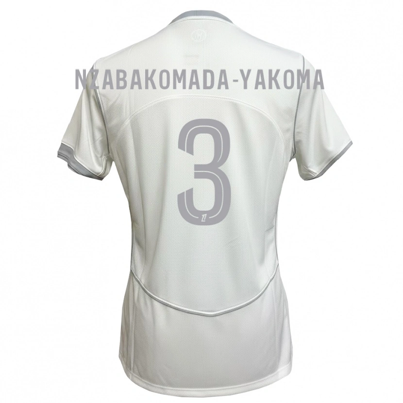 Danxen Uomo Maglia Raphaël Nzabakomada-Yakoma #3 Bianco Grigio Kit Gara Away 2026/27 Maglietta
