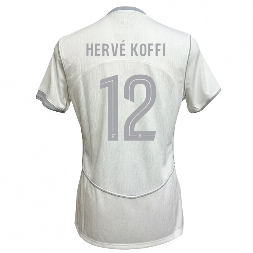 Danxen Uomo Maglia Hervé Koffi #12 Bianco Grigio Kit Gara Away 2026/27 Maglietta