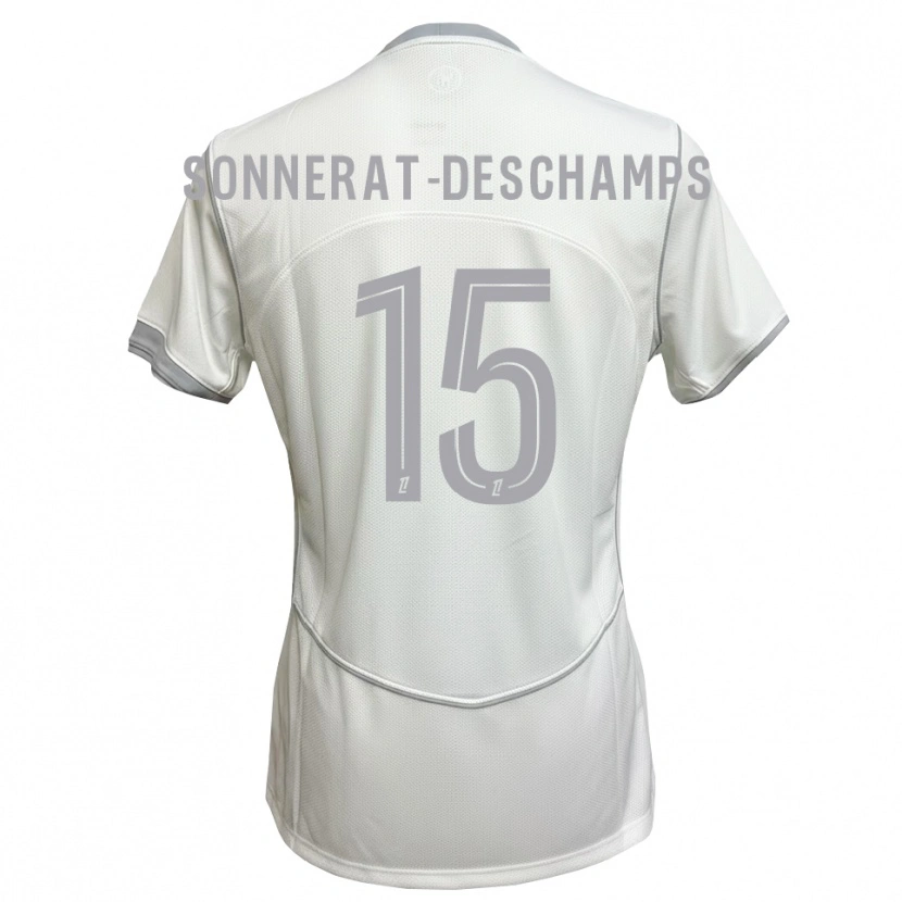 Danxen Uomo Maglia Nattio Sonnerat #15 Bianco Grigio Kit Gara Away 2026/27 Maglietta