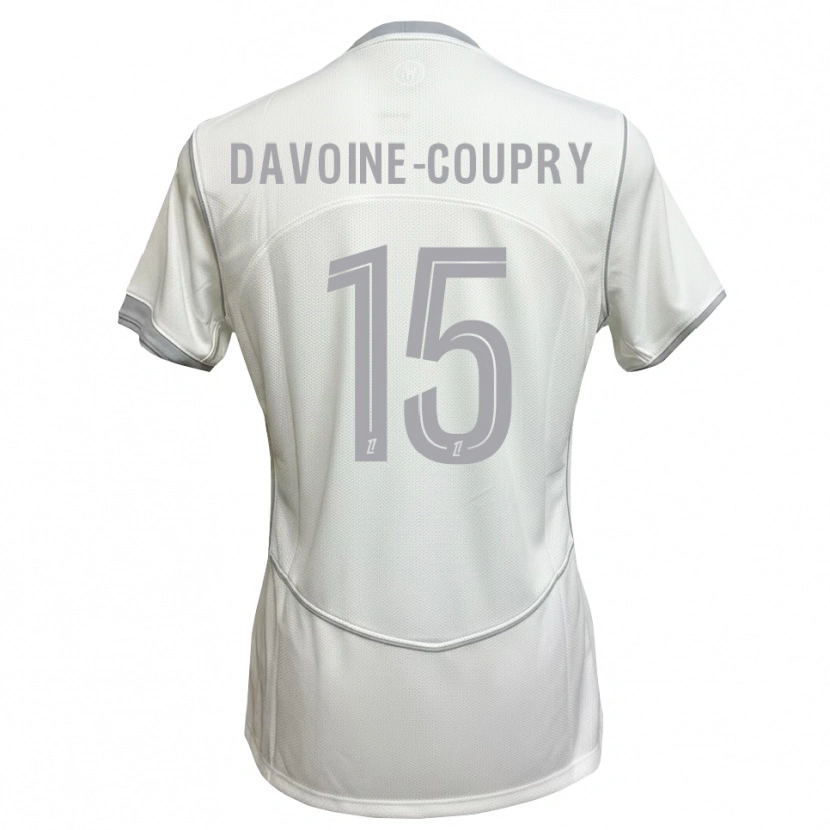 Danxen Uomo Maglia Eliot Davoine-Coupry #15 Bianco Grigio Kit Gara Away 2026/27 Maglietta