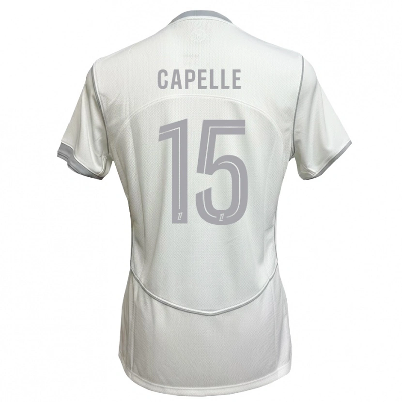 Danxen Uomo Maglia Pierrick Capelle #15 Bianco Grigio Kit Gara Away 2026/27 Maglietta