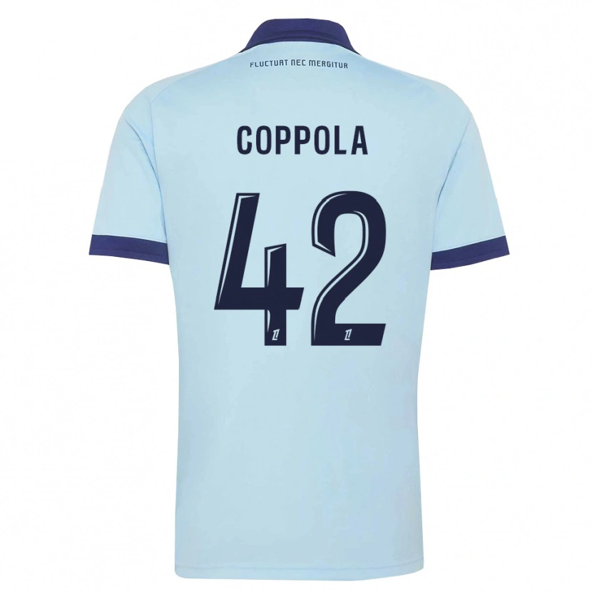Danxen Uomo Maglia Diego Coppola #42 Blu Fiordaliso Nero Kit Gara Away 2026/27 Maglietta