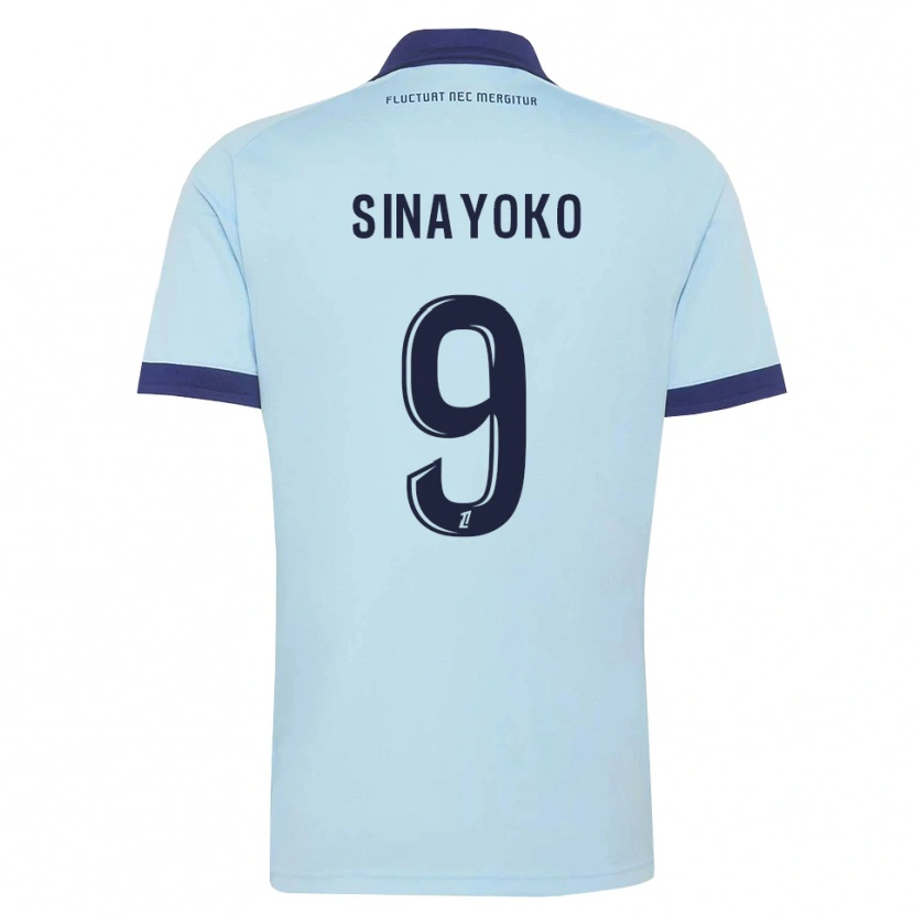 Danxen Uomo Maglia Lassine Sinayoko #9 Blu Fiordaliso Nero Kit Gara Away 2026/27 Maglietta