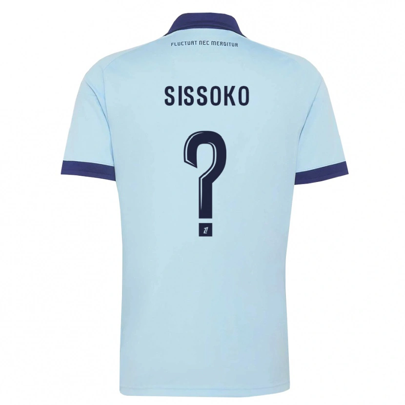 Danxen Uomo Maglia Omar Sissoko #0 Blu Fiordaliso Nero Kit Gara Away 2026/27 Maglietta