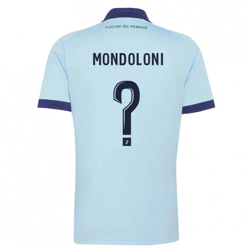 Danxen Uomo Maglia Tino Mondoloni #0 Blu Fiordaliso Nero Kit Gara Away 2026/27 Maglietta
