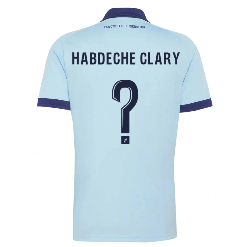 Danxen Uomo Maglia Yanis Habdeche Clary #0 Blu Fiordaliso Nero Kit Gara Away 2026/27 Maglietta