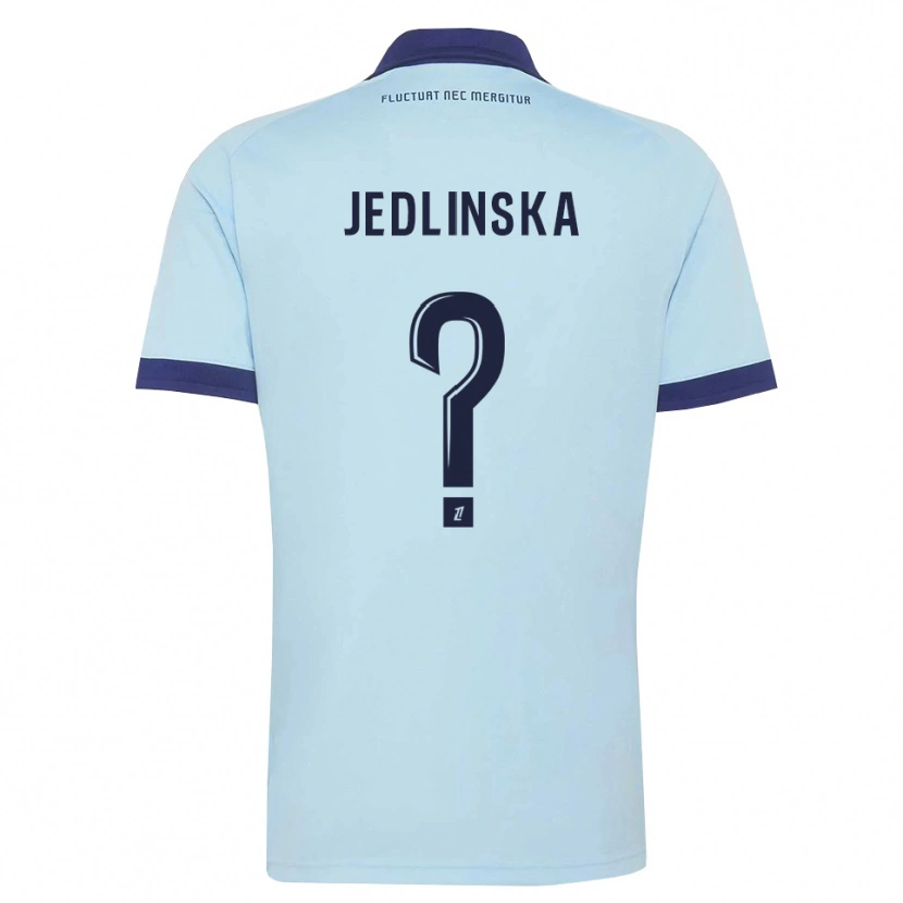 Danxen Uomo Maglia Klaudia Jedlinska #0 Blu Fiordaliso Nero Kit Gara Away 2026/27 Maglietta
