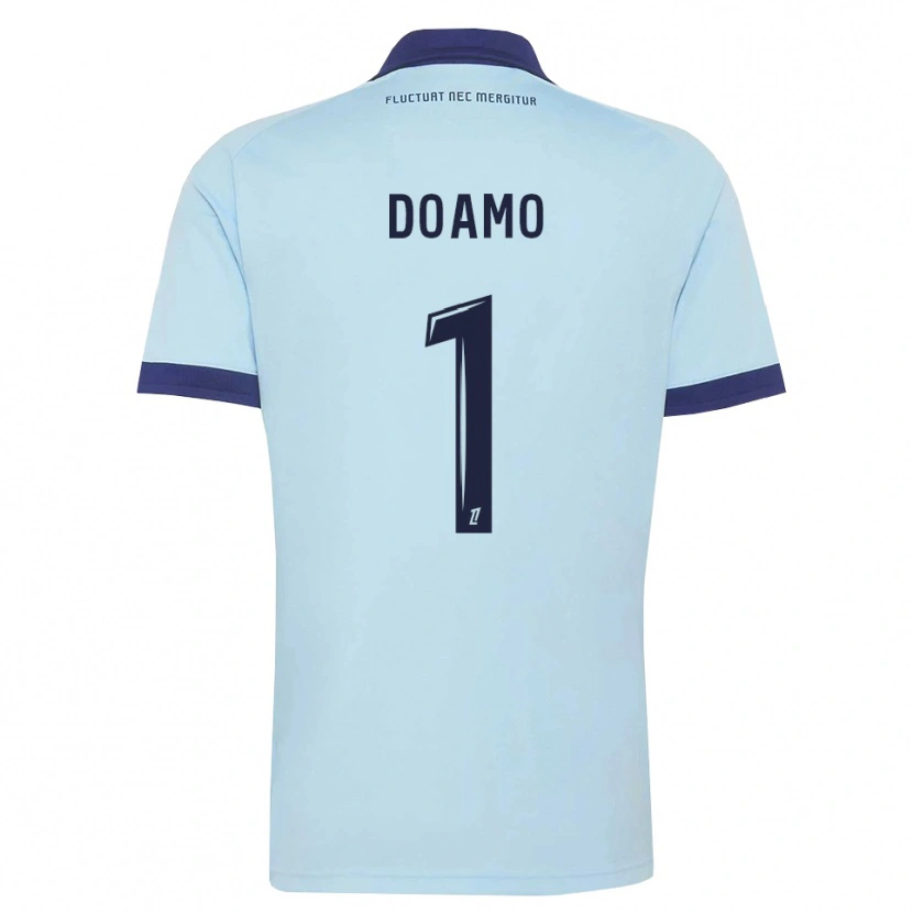 Danxen Uomo Maglia Isaac Doamo #1 Blu Fiordaliso Nero Kit Gara Away 2026/27 Maglietta