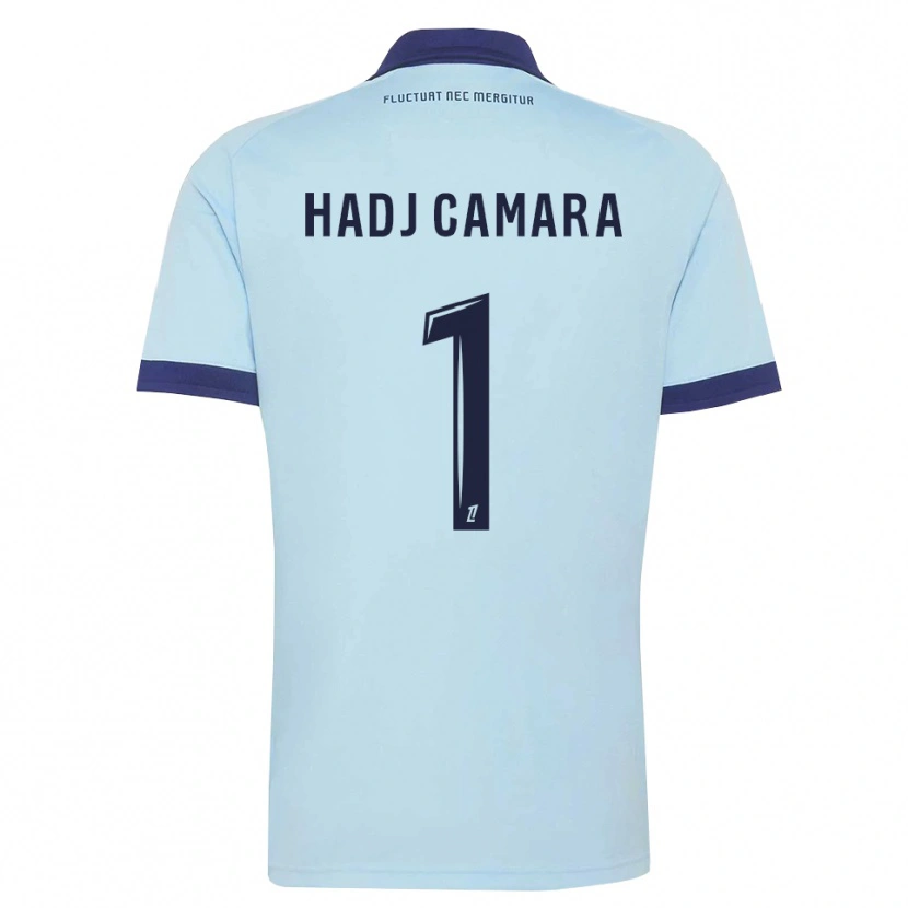 Danxen Uomo Maglia El Hadj Camara #1 Blu Fiordaliso Nero Kit Gara Away 2026/27 Maglietta