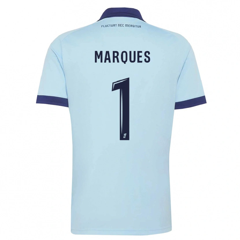 Danxen Uomo Maglia Inès Marques #1 Blu Fiordaliso Nero Kit Gara Away 2026/27 Maglietta
