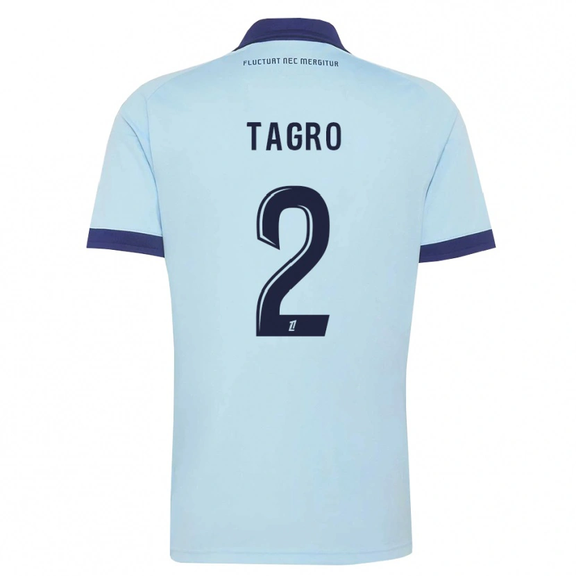 Danxen Uomo Maglia Lucas Tagro #2 Blu Fiordaliso Nero Kit Gara Away 2026/27 Maglietta