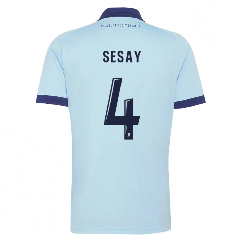 Danxen Uomo Maglia Mohamed Sesay #4 Blu Fiordaliso Nero Kit Gara Away 2026/27 Maglietta