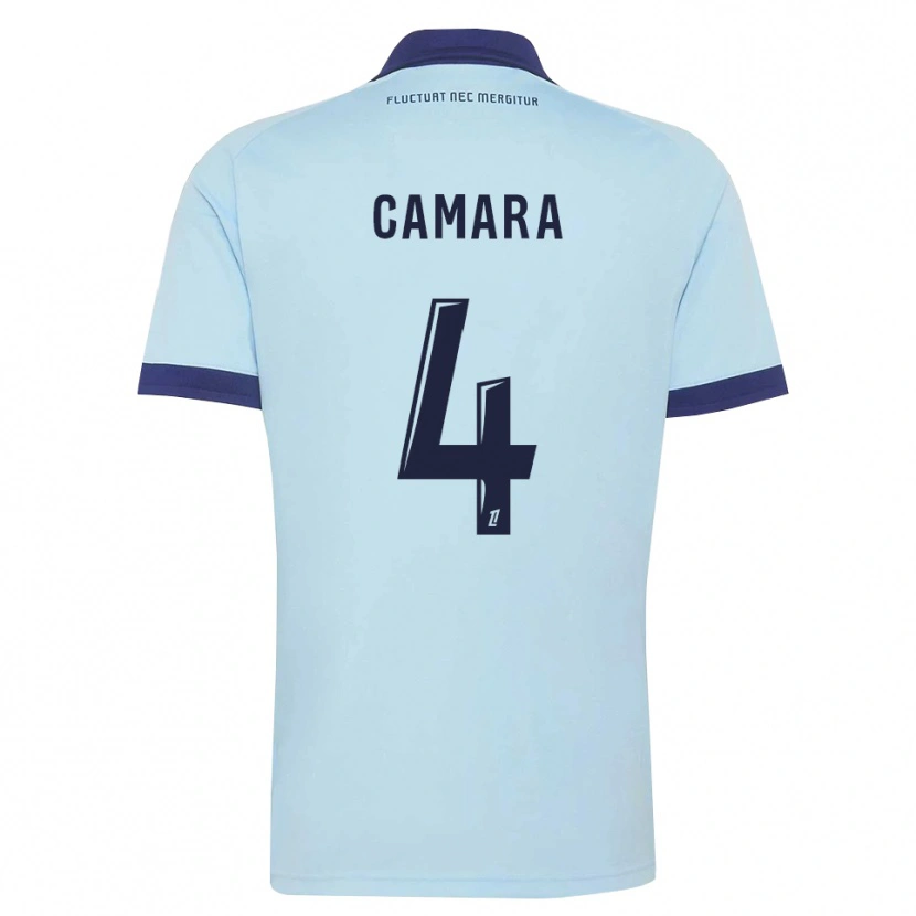 Danxen Uomo Maglia Alseny Camara #4 Blu Fiordaliso Nero Kit Gara Away 2026/27 Maglietta