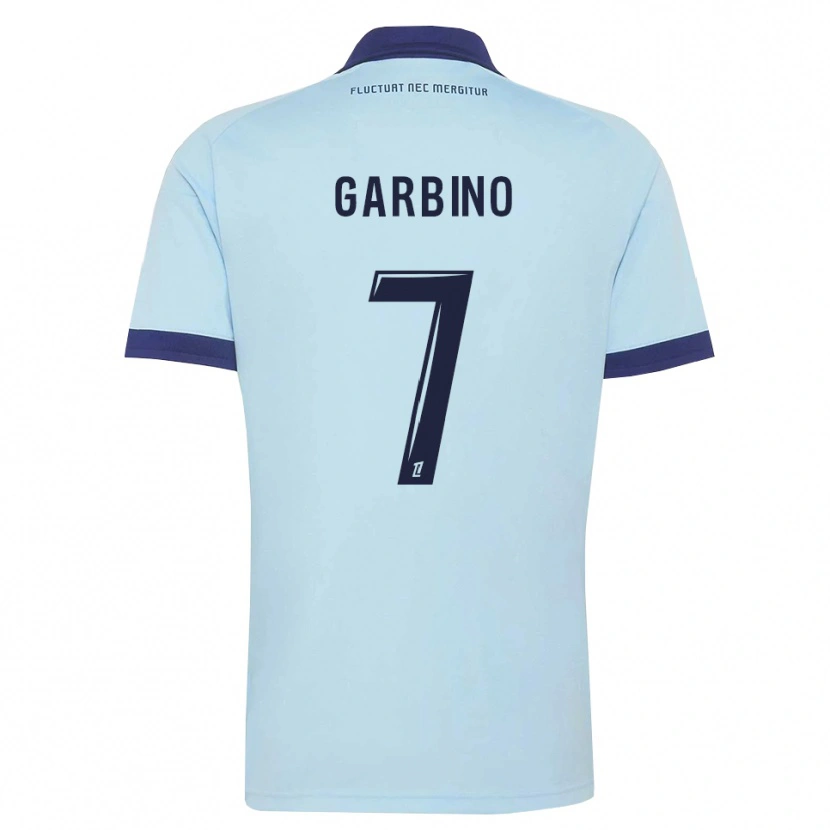 Danxen Uomo Maglia Maëlle Garbino #7 Blu Fiordaliso Nero Kit Gara Away 2026/27 Maglietta