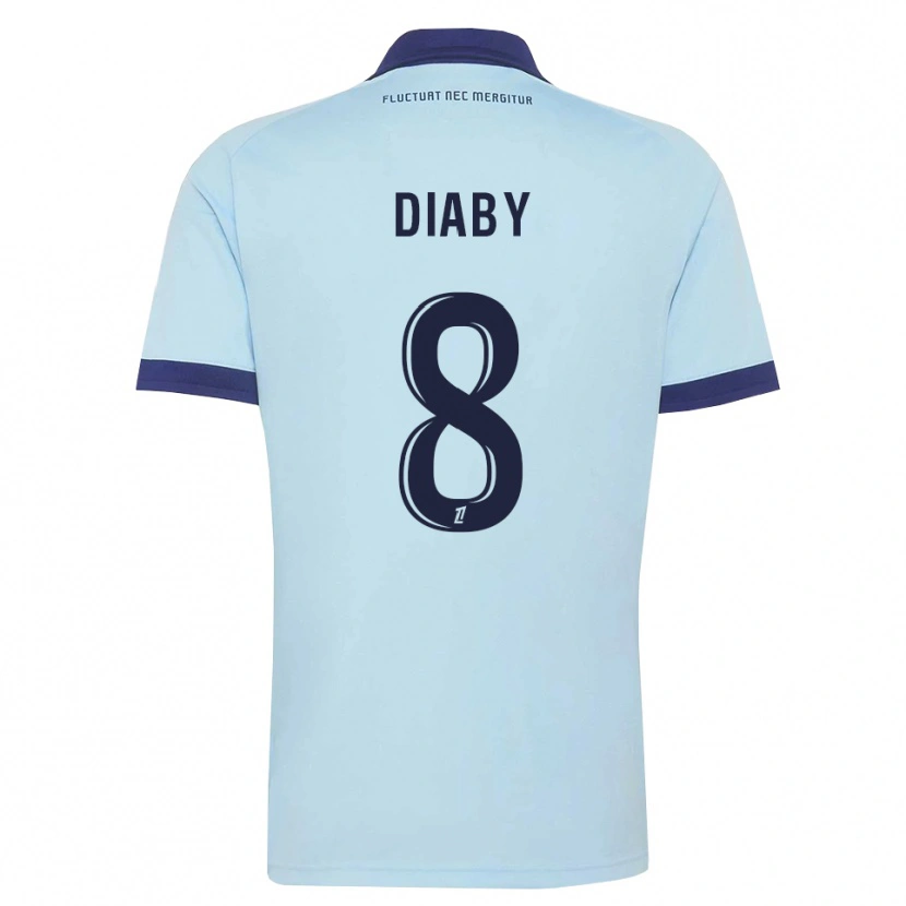 Danxen Uomo Maglia Aboubakar Diaby #8 Blu Fiordaliso Nero Kit Gara Away 2026/27 Maglietta