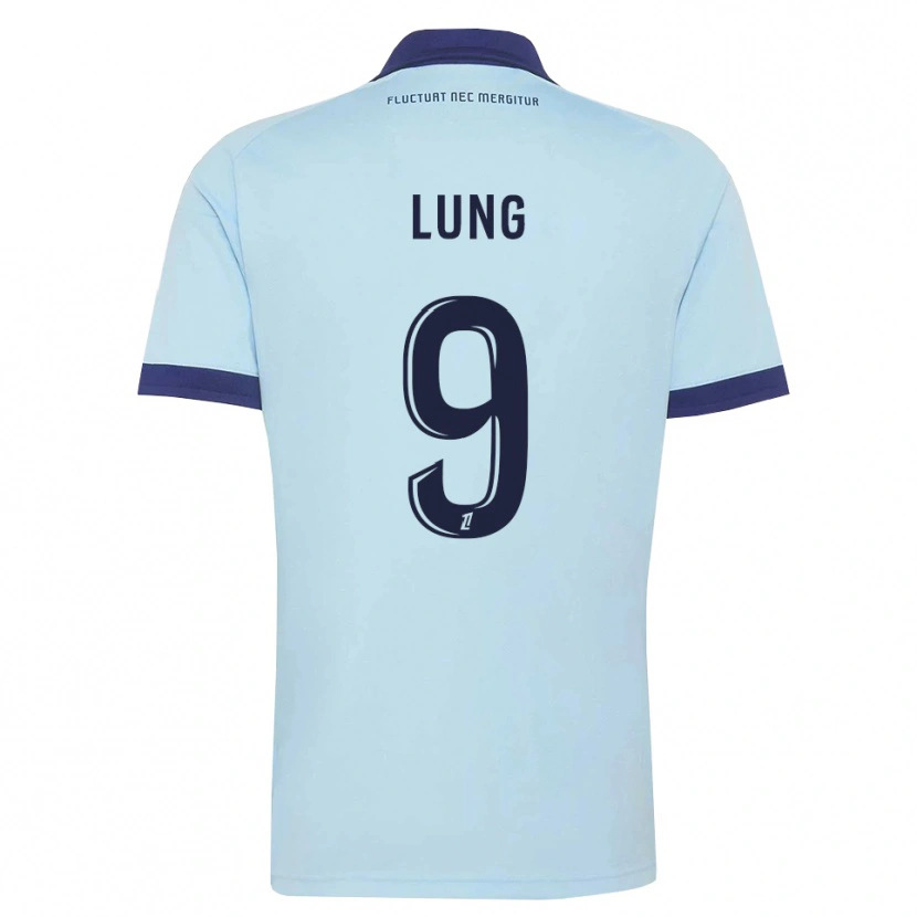 Danxen Uomo Maglia Nelson Lung #9 Blu Fiordaliso Nero Kit Gara Away 2026/27 Maglietta