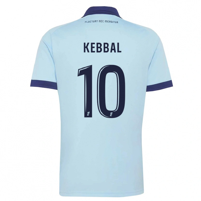 Danxen Uomo Maglia Ilan Kebbal #10 Blu Fiordaliso Nero Kit Gara Away 2026/27 Maglietta