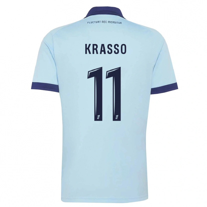Danxen Uomo Maglia Jean-Philippe Krasso #11 Blu Fiordaliso Nero Kit Gara Away 2026/27 Maglietta
