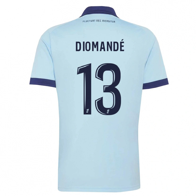 Danxen Uomo Maglia Vassancy Diomandé #13 Blu Fiordaliso Nero Kit Gara Away 2026/27 Maglietta