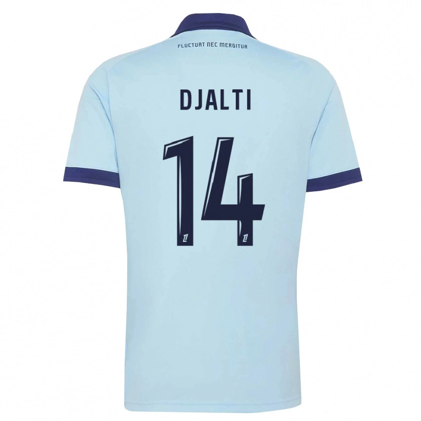 Danxen Uomo Maglia Nadir Djalti #14 Blu Fiordaliso Nero Kit Gara Away 2026/27 Maglietta