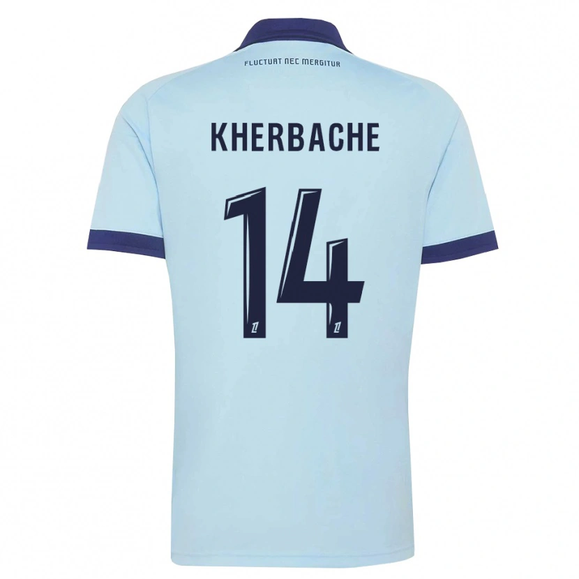 Danxen Uomo Maglia Yoann Kherbache #14 Blu Fiordaliso Nero Kit Gara Away 2026/27 Maglietta